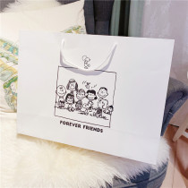 ins Snoopy large shopping carry paper bag chicj street shot shape simple white gift decoration bag