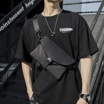 Hong Kong Tide Brand One-Shoulder shoulder bag Mens Street Backpack Simple Chest Bag Function Postman Bag Canvas Waterproof Chest Bag