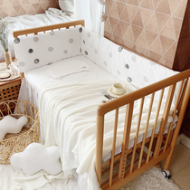 Baby bed Wall cotton black and white simple one piece crib half wash 200*28cm1 piece BB bed circumference