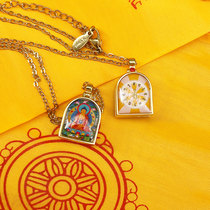 Shakyamuni Buddha Benshi Mini Gawu Box Pendant with little Thangka Bodhisattva Buddha statue pendant