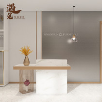 Metal drawing sense wall panel clothing store beauty salon KTV hotel front desk fiber integrated wallboard silver gray gusset
