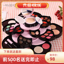Eye shadow rotating big plum makeup box multi-layer folding makeup disc petals full set of combination festival set to send goddess