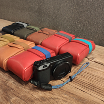 cam-in leather digital camera bag Ricoh GR Sony black card container T portable handbag storage bag