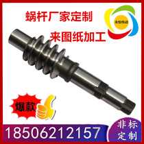 Non-standard custom worm gear transmission parts gear 45 steel turbine Rod large transmission ratio factory direct sales reducer accessories