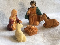 European and American export mini Christmas manger set ornaments 4 5cm