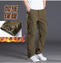 Winter velvet thick outdoor casual overalls warm cotton pants