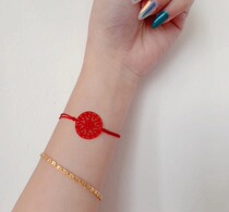 Vegetarian Thais Thai Buddhist Azzanyou Hand Rope Bracelet Gold Leaf