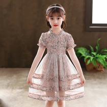 Girl dress summer 2021 New Style foreign summer childrens clothing little girl princess dress thin childrens skirt summer
