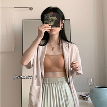 Japan anti-light bra sexy bra bra sexy chest autumn seamless invisible underwear no steel ring upper strap