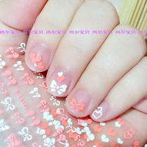 Korean childrens nail stickers bowknot love nail stickers paper stickers for children environmental protection waterproof and non-toxic nail stickers