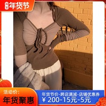 Latin dance Jacket Womens new snow velvet lace up color long sleeve autumn modern dance clothes dancing body practice clothes