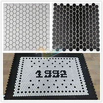 Ceramic hexagonal brick Hexagonal mosaic tile Bathroom Kitchen Bathroom bar Restaurant store decoration puzzle