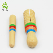 Special promotion Orff children's percussion instrument wooden single barrel shaving toys educational kindergarten teaching aids