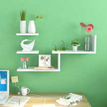 Wall shelf Bedside creative simple bookshelf partition wall wall hanging bedroom background wall decoration word