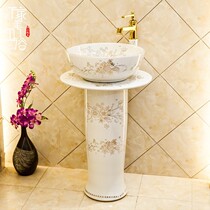 Wash basin One-piece basin Balcony Ceramic column wash basin Toilet column basin Vertical floor-to-ceiling household