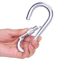 Outdoor mountaineering buckle small spring non stainless steel fast adhesive hook large iron load bearing buckle pet dog safety buckle