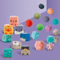 Baby Early Education Hand Grab Ball Baby Touch Sense Puzzle Grasping Massage Touch Can Bite Ball 6 Months Toys