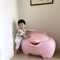 Ass mother INS wind childrens toy storage box kindergarten sundries storage box Baby pink piggy storage box