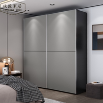 Nordic bedroom sliding door wardrobe sliding door Art 2 doors 3 doors modern simple solid wood sliding door wardrobe customized whole
