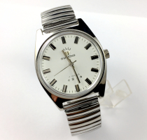 Original stock Shanghai Watch Four Factory Large White Steel Diamond Brand Manual Mechanical Watch Diameter 38MM Elastic Band