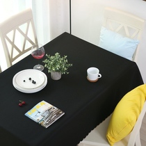 Thickened solid color hotel coffee table tablecloth restaurant rectangular black stall tablecloth pure white Street tablecloth tablecloth