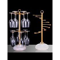 High-end home creative light luxury red wine glass shelf upside down desktop tall cup holder wine cup holder European ornaments