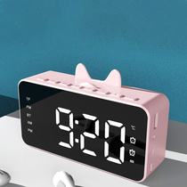 Think about my electronic alarm clock charging smart black technology clock boy bedroom children and students use getting up artifact