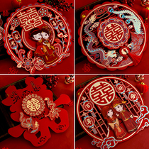 Wedding Festive door and window Heineword stickers Wedding wedding decoration arranged frosted bronzing golden dragon Fengxi wedding xi-to-be
