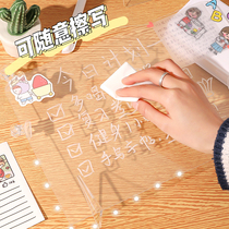 Transparent noteboard message board acrylic desktop whiteboard Students can rewrite ins Wind home memo tips