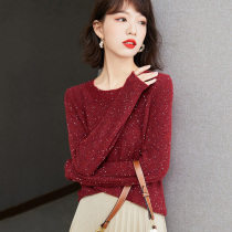 JOLIMENT Red Lazy Pullover Knit Women Loose Beautiful Small Shirt High-end Elegant Base Sweater