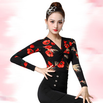 Danbaolora Ding dance v-neck dance top womens new body dance suit modern dance practice suit cha cha dance suit