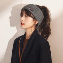 Korean Knitted Broadside Hairband Womens Tide Fashion Cloth Sports Hairband Street Wind Joker Temperament Gray Hair Decoration