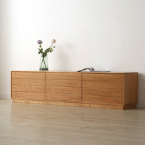 Day-style minimalist solid wood TV cabinet Nordic cherry wood white oak ground cabinet living room containing storage log furniture