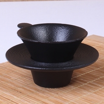 Taiwan Lubao accessories Kui mouth tea filter tea leak filter ceramic tea bubble tea creative filter tea set tools