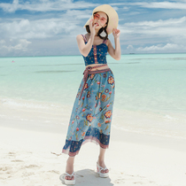 Bikini Three Piece Set Thailand Honeymoon Holiday Couple Set Hot Springs Men and Women Beach Pants Swimming Clothes