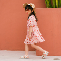 Special pro-sub-dress girl Poldot dress Summer Ocean Gas Mother Womens Fried Street Seaside Beach Dresses