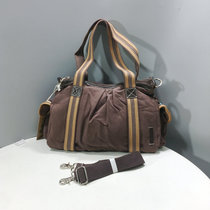 Foreign Trade Retro Canvas Mens Bag Travel Bag European and American Fashion Single-shoulder bag Skew Satchel Bag for Big Bag Fitness Bag