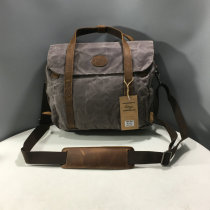 Oil Wax Sails Cloth Bag American Mad Mappy Briefe Briefcase Men Handbag Single Shoulder Inclined Satchel Waterproof Motorcycle Bag Tailstock