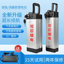 Car driving folding electric car 48V lithium battery 12ah20ah large capacity silver fish Haiba portable waterproof battery