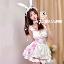 Cute Teenage Rabbit Girl Maid Dress Cos Wardrobes Pure Desire Sexy Sleepwear Womens Emotional Lingerie Suit