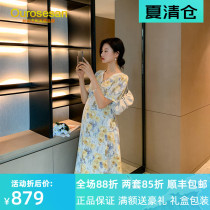 OURROSESAN FASHIONABLE V-NECK COLOR MATERNITY DRESS MEDIUM LONG CHIFFON SHORT SLEEVE summer PREGNANT MOTHER SKIRT