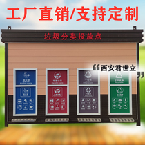 Factory customized garbage classification and recycling station Four classification and recycling kiosk Community garbage transfer station Public collection room