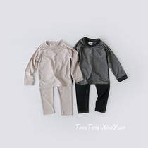 Tong Tong Xiaoyuan Korean childrens clothing 2021 summer new products men and women childrens childrens middle and large children striped swimsuit set 10411