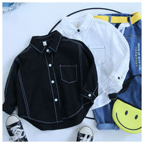 Children's long sleeve jacket cotton shirt 2022 spring new boys loose foreign style Joker spring and autumn children's clothing tide
