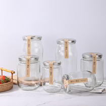 Food grade glass bottle 500ml with a cover can cook empty canned bottle resistant to high temperature self - made fruit