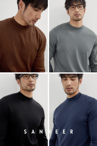 2021 Winter word-of-mouth explosions 16-pin machine washable wool mens semi-turtleneck sweater DAZ584