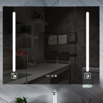  Customizable stainless steel smart bathroom mirror cabinet with light Bathroom storage integrated cabinet Wall-mounted with shelf