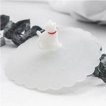 Japanese cat silicone cup cover sealed dust cover Cup cover large cup cover soft cover Mori