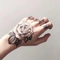 (A copy of 2)Hand back tattoo stickers finger stickers Tattoo stickers waterproof rose hand lasting male tide simulation