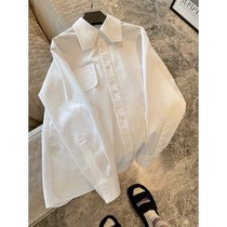 (9 9 new) Xiaojing same Italy imported fabric Foundation and heart machine Joker solid color shirt shirt